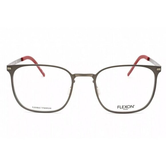 New Flexon Men's Eyeglasses  Frames FLB2 029-033-53 Gunmetal Demo Lens - Picture 1 of 5